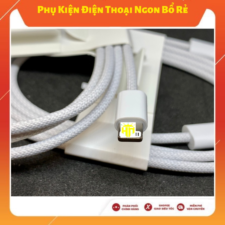 Dây cáp sạc ip, laptop hãng táo bọc dù ,sạc nhanh PD C to cáp sạc ip, dài 1m cho 11 12 13 promax