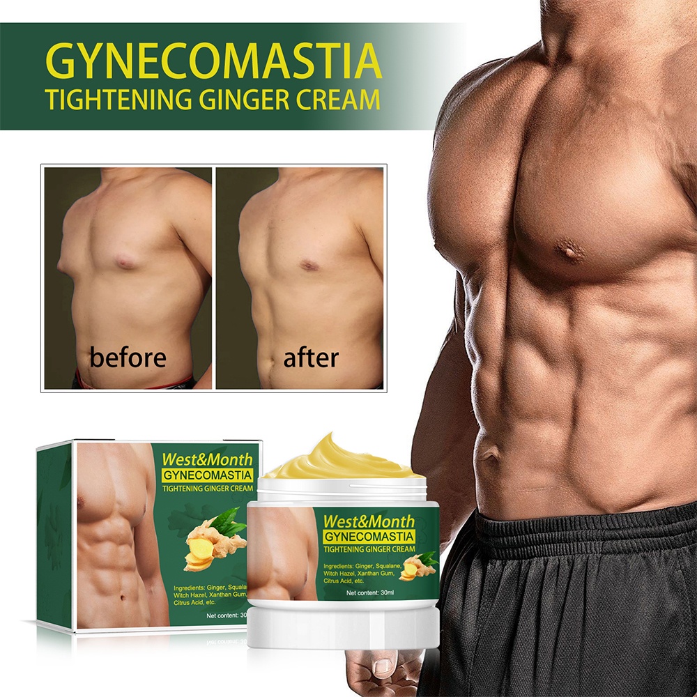 Kem Mát Xa Làm Săn Chắc Và Nở Ngực Chiết Xuất Gừng Tự Nhiên Agdoad Gynecomastia