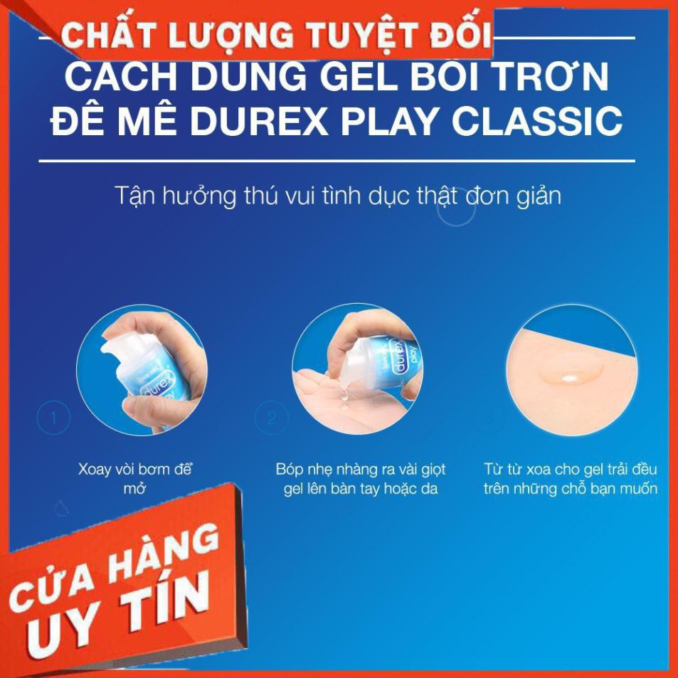 Gel bôi trơn tạo độ ẩm tự nhiên Durex Play Classic 50ml - Chính hãng