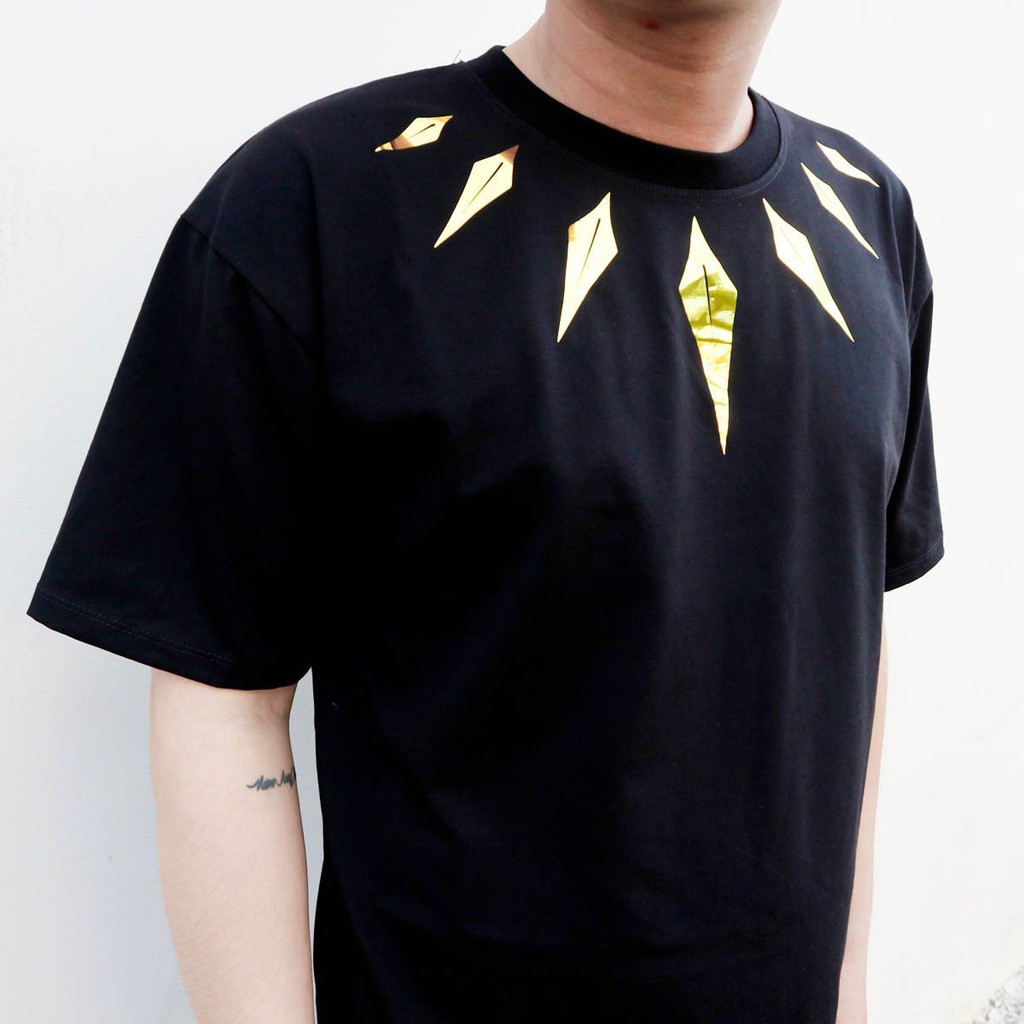 Áo thun Tay Lỡ nam nữ Nhũ vàng Pander