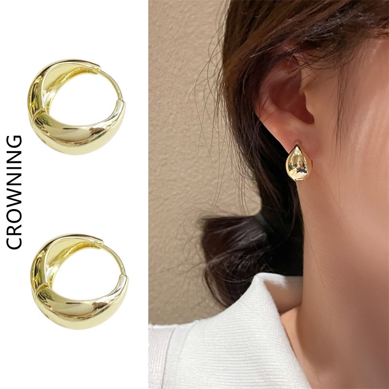 Khuyên Tai Kim Loại Dáng Dài Phong Cách Hàn Quốc Dongdaemun 2022 F690