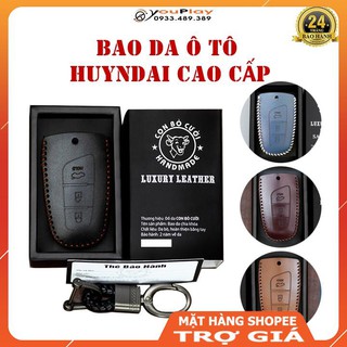 Bao da Chìa khoá Ô tô Hyundai Santafe, Accent, Elantra, Kona, Tuc son, i10... Bọc chìa khoá ô tô