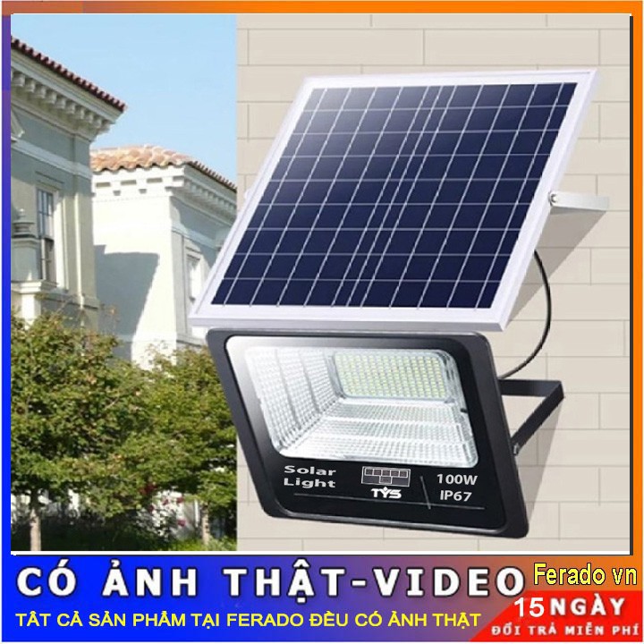Đèn năng lượng mặt trời Solar light 100W đến 300W -  Đèn LED pha chống nước IP67 mẫu mới nhất 2021