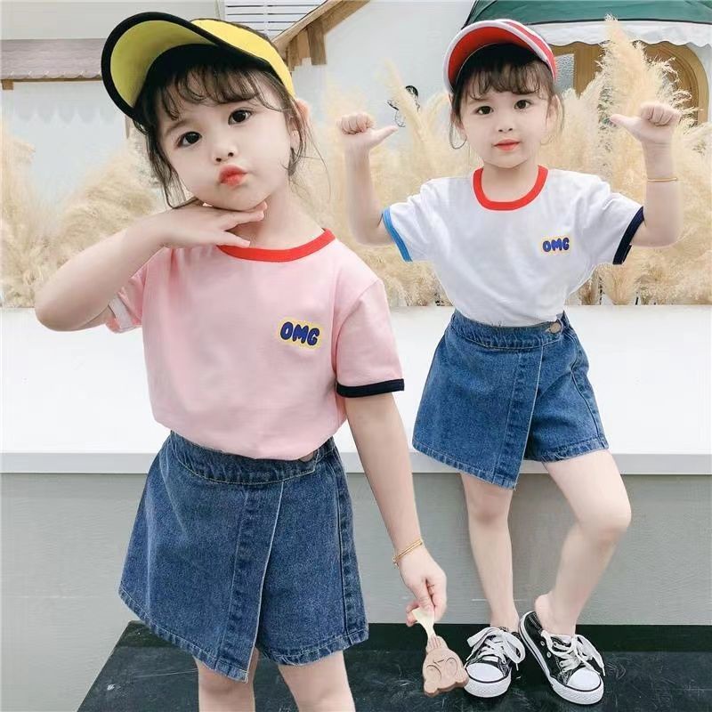 Bộ Áo Thun Cotton Tay Ngắn Và Quần Dài Phong Cách Hàn Quốc Thời Trang Mùa Hè Cho Nữ