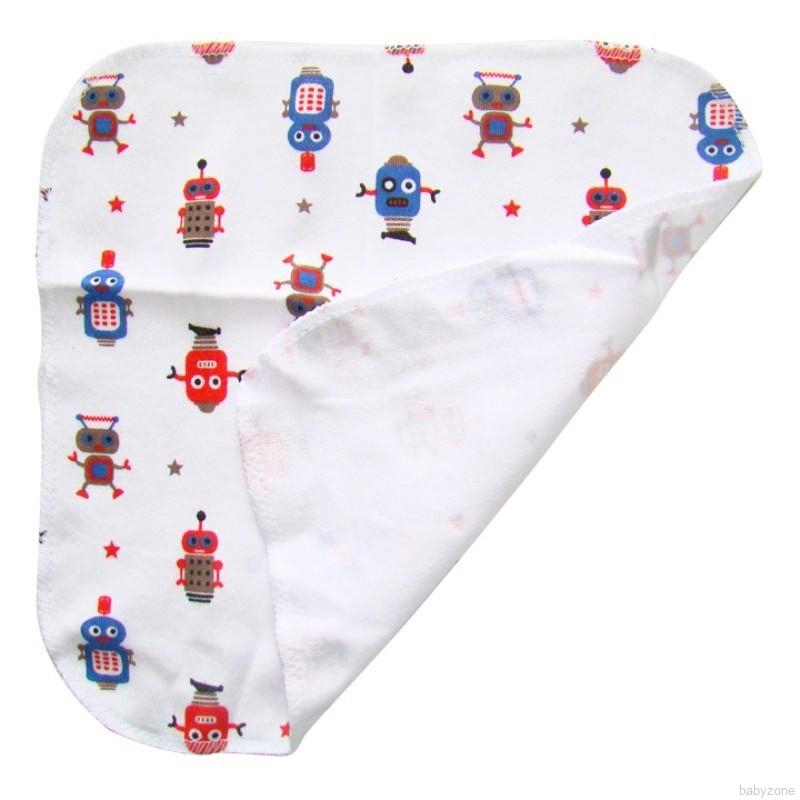 Set 8 khăn yếm cotton in họa tiết hoạt hình đáng yêu nhiều màu sắc cho bé