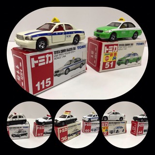 Xe mô hình - Tomica Taxi & Police cổ made in china