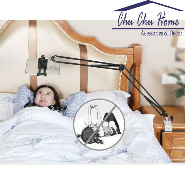 Giá đỡ điện thoại, Ipad xem phim kẹp đầu giường, bàn,điều chỉnh theo mắt nhìn