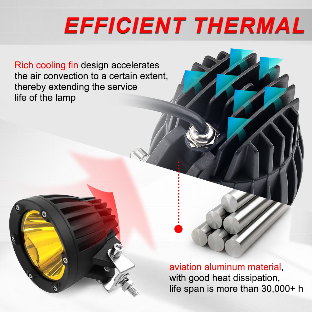 Đèn led UNI-SHINE 45W màu vàng/trắng cho xe SUV ATV xe tải tiện dụng