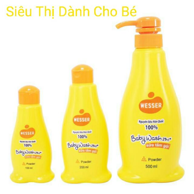 Sữa tắm gội 2 in 1 Weeser 200 ml / 500 ml