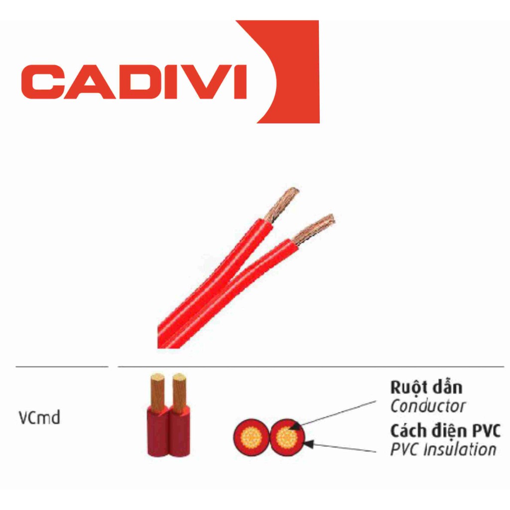 dây đôi mềm CADIVI 2x0.75 ( 100m )