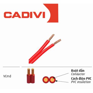 Dây đôi mềm cadivi 2x0.75