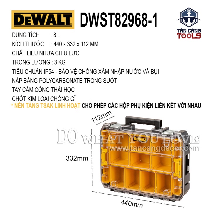 Hộp Đựng Dụng Cụ DeWalt DWST82968-1