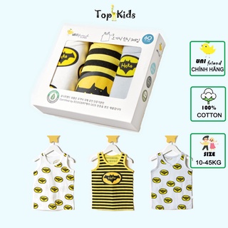 SET 3 ÁO 3 LỖ BÉ TRAI-UNIFRIEND HÀN QUỐC- COTTON-10-45KG