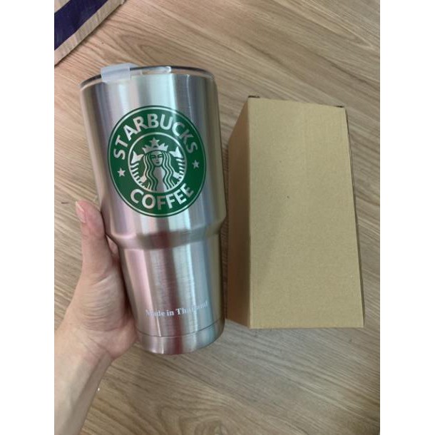 [ XẢ HÀNG ] LY THÁI GIỮ NHIỆT STARBUCK MÀU BẠC 900ml SIÊU HÓT | BigBuy360 - bigbuy360.vn