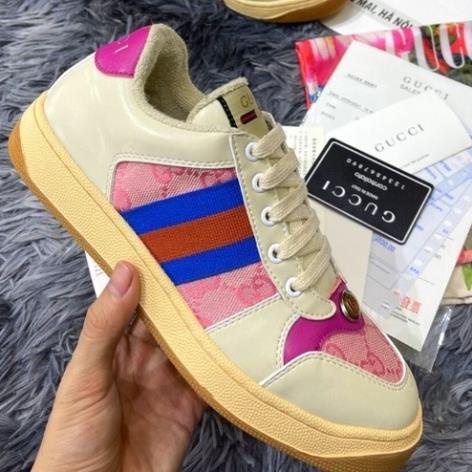 Giày Gucci Sơn Tùng Nam Nữ, Giày GC Hồng Thời Trang Nam nữ Full Box