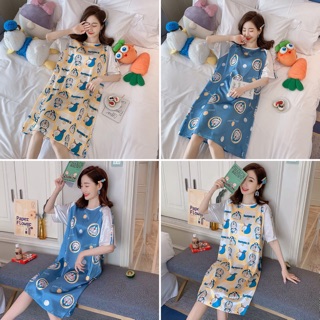 Váy Đầm Lụa Suông Doremon Doraemon