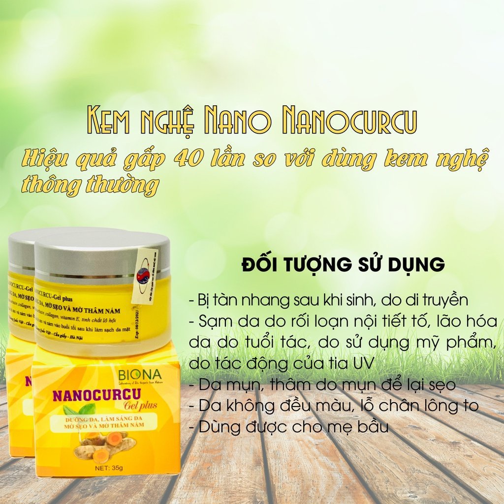 Kem Nghệ Nano dưỡng trắng da mặt mờ sẹo giảm thâm - Sản Phẩm Viện Hàn Lâm KH&CN Việt Nam