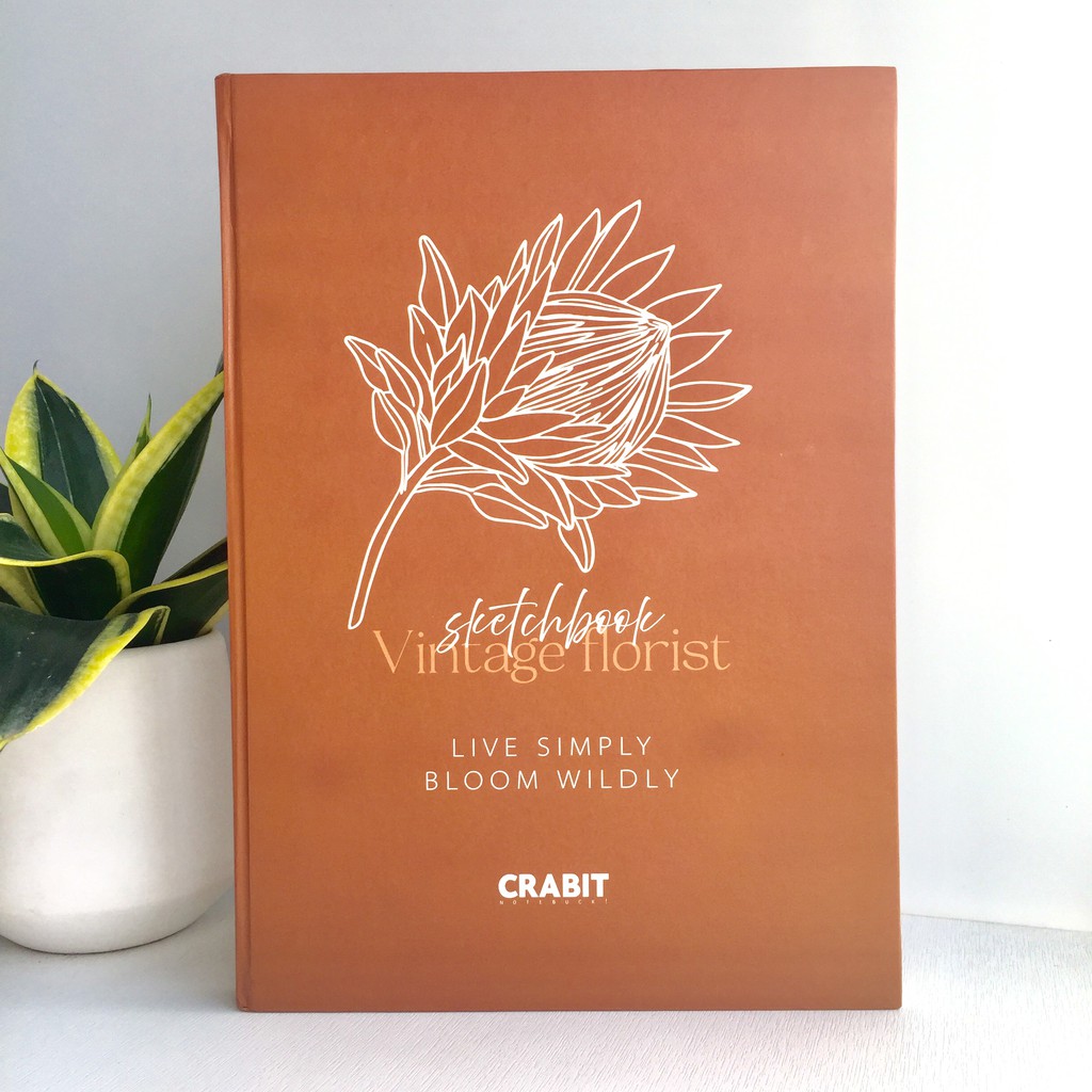 Sổ tay Crabit Sketchbook - Florist (Hoa Nâu)