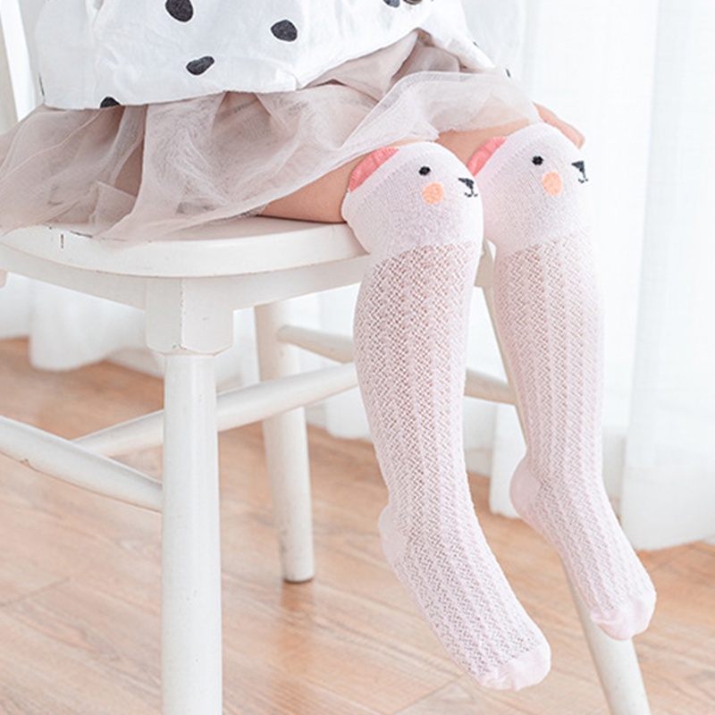 Đôi vớ dài qua gối quần tất cho bé，quần tất cho bé sơ sinh，Thích hợp cho bé trai và bé gái từ 0-3 tuổi，quần tất lưới cho bé，tất cho bé gái，tất cho bé sơ sinh，tất cho bé trai，Vớ Lưới Chống Muỗi Họa Tiết Hoạt Hình Dễ Thương Dàn