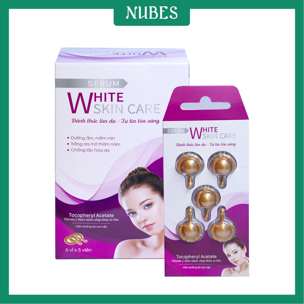 Serum trắng da White Skin Care tinh chất dưỡng ẩm chống lão hoá da mặt mờ nám Nubes