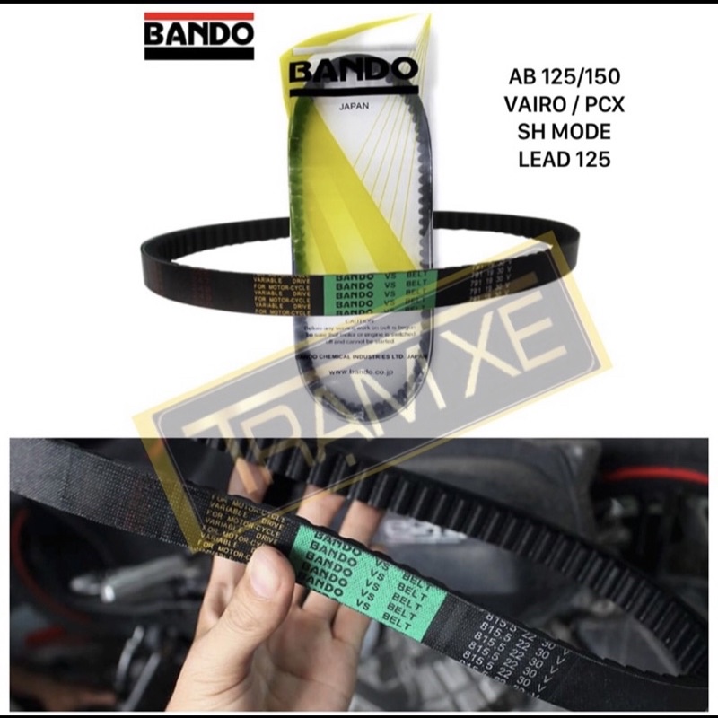 Dây curoa xe vision sh mode 2014 2015 2016 2017 2018 2019 2020 2011 2012 2013 bando