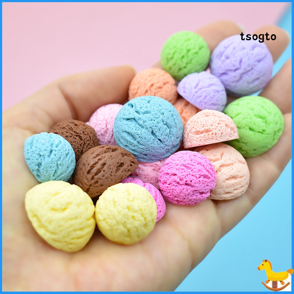 Set 10 Mô Hình Cây Kem Mini Đồ Chơi Cho Nhà Búp Bê