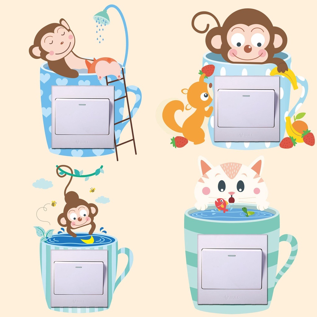 Sticker Dán Tường Hình WTTLE Trang Trí Phòng Cho Bé