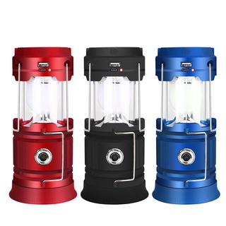 Đèn led cắm trại sử dụng năng lượng mặt trời đen