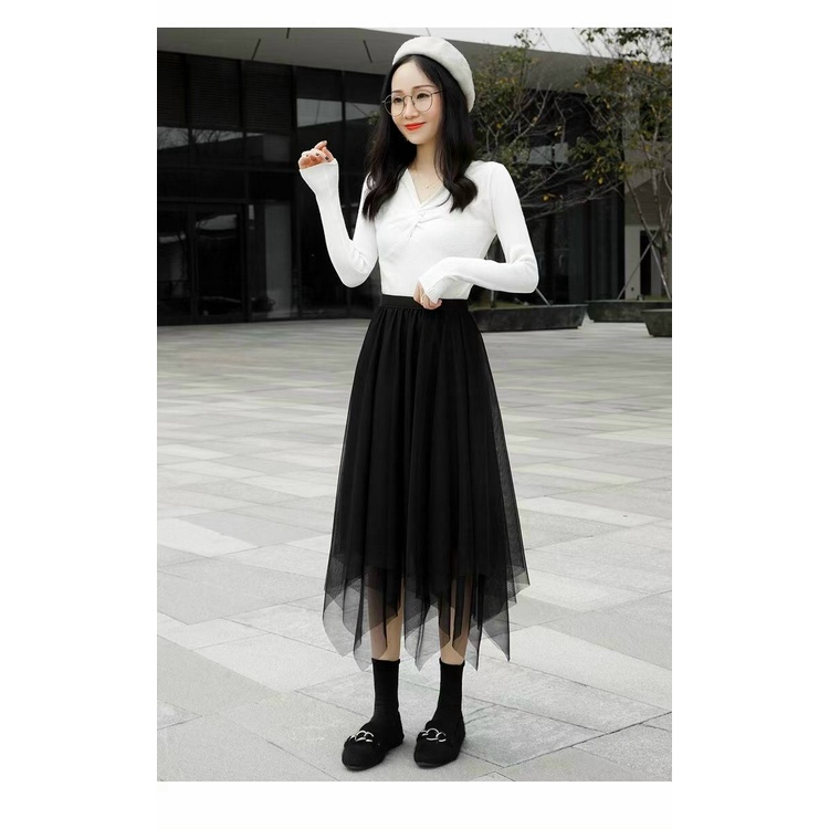 Chân váy xoè đuôi cá dài hàng đẹp Quảng Châu