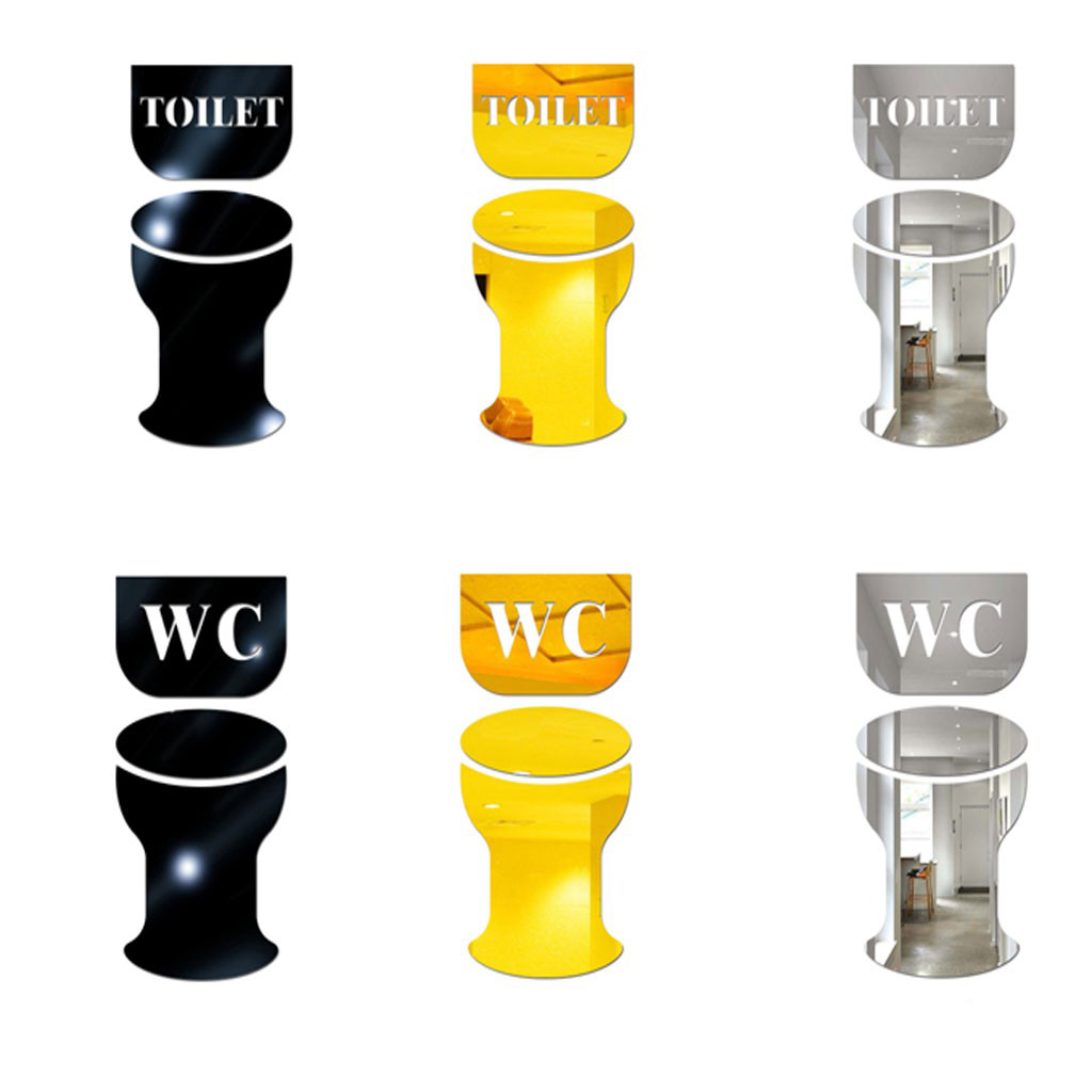 Bảng Hiệu Chữ Cái Wc / Toilet Bằng Acrylic Nhiều Màu Trang Trí Nhà Tắm / Khách Sạn Hiện Đại