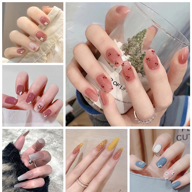 Set 24 Móng Tay Giả Che Phủ Toàn Diện R201-R250