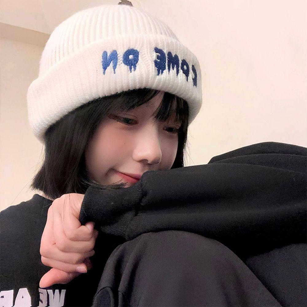 Mũ Beanie Dệt Kim Đơn Giản Hợp Thời Trang Thu Đông Cho Nam Và Nữ