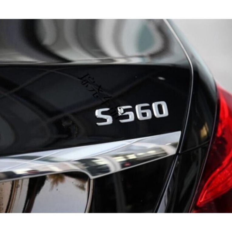 Sản Phẩm Decal tem chữ S560 dán trang trí đuôi xe ô tô Maybach (HÀNG LOẠI 1)