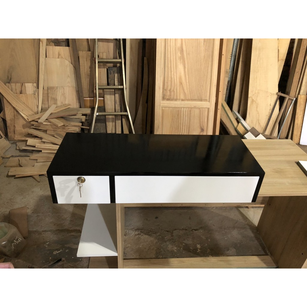 ✅ Bàn trang điểm treo tường 80cm trắng đẹp có 2 ngăn kéo BTD-3655 | BigBuy360 - bigbuy360.vn