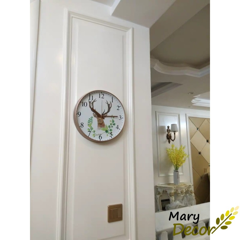 [SALE GIÁ HỦY DIỆT 30cm ] Đồng hồ treo tường decor phong cách Bắc Âu thiết kế tối giản thanh lịch Mary Decor DH111-115