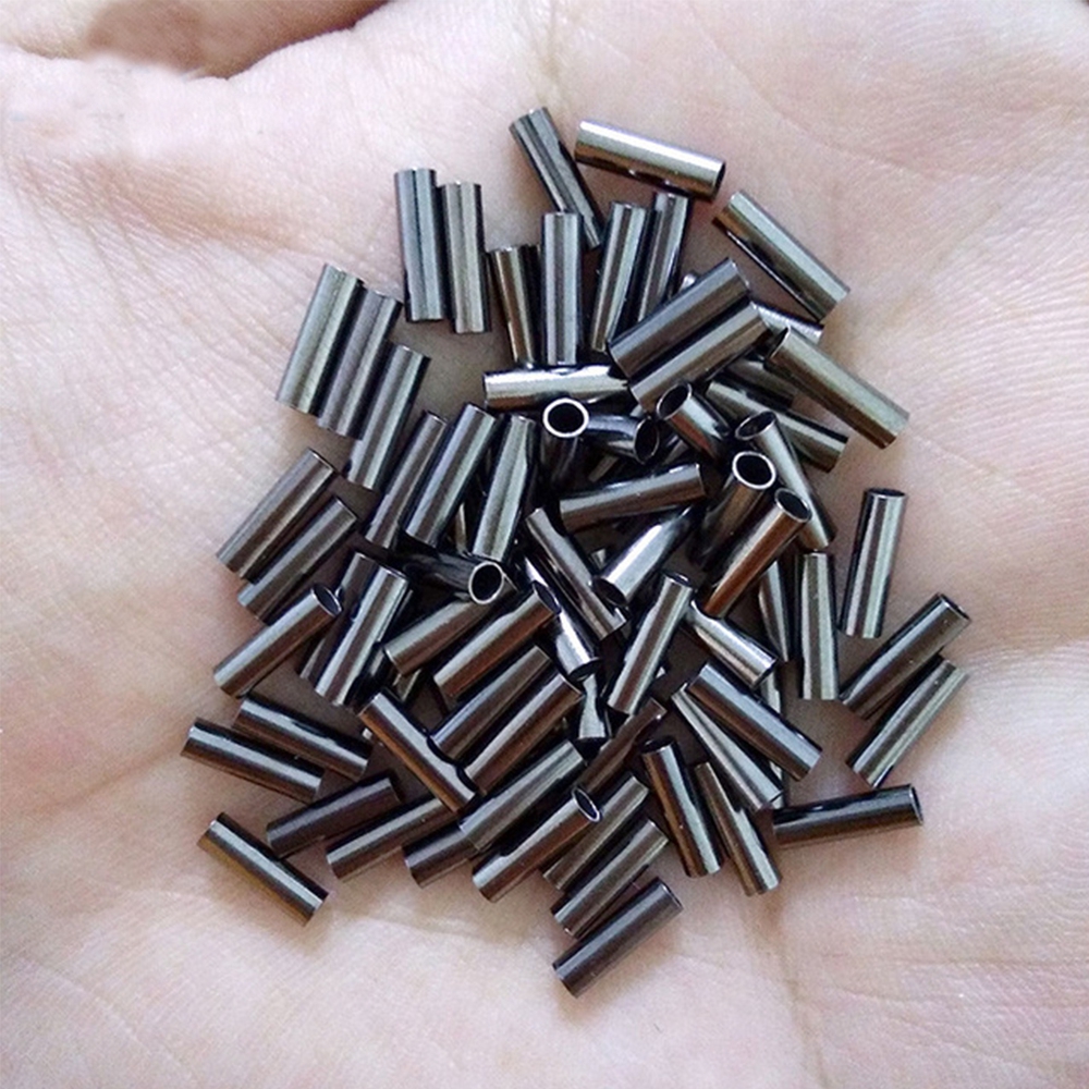 Bộ 100 ống nối lưỡi câu cá chất liệu thép không gỉ siêu bền tiện dụng