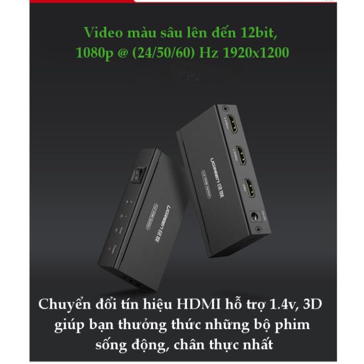 Bộ chia HDMI 1 ra 2 Ugreen 40201 hỗ trợ 1.4v, 3D chất lượng cao ✔Hàng Chính Hãng✔