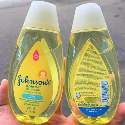 Sữa tắm gội toàn thân Johnson's baby top to toe 200ml cho bé
