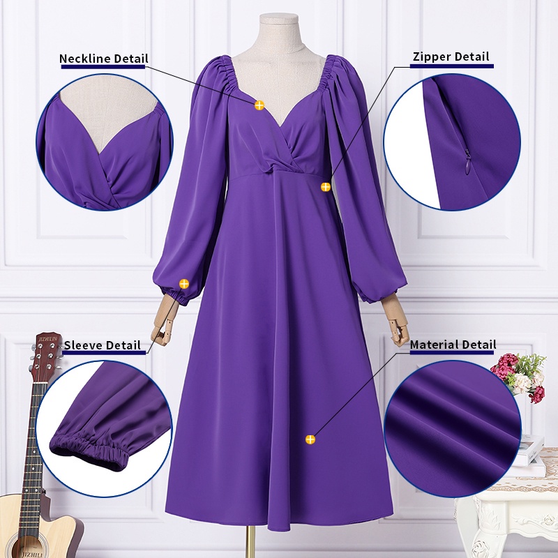 Đầm chữ A ZANZEA tay dài cổ chữ V sâu dáng ôm phong cách thời trang châu Âu cho nữ