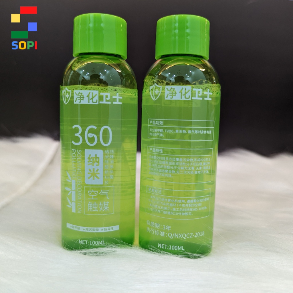 Dung Dịch Khử Mùi Nano, Dùng Cho Máy Khử Mùi Ô Tô, Khử Mùi Phòng Ngủ Tạo Khói Chai 100ml. SONETS