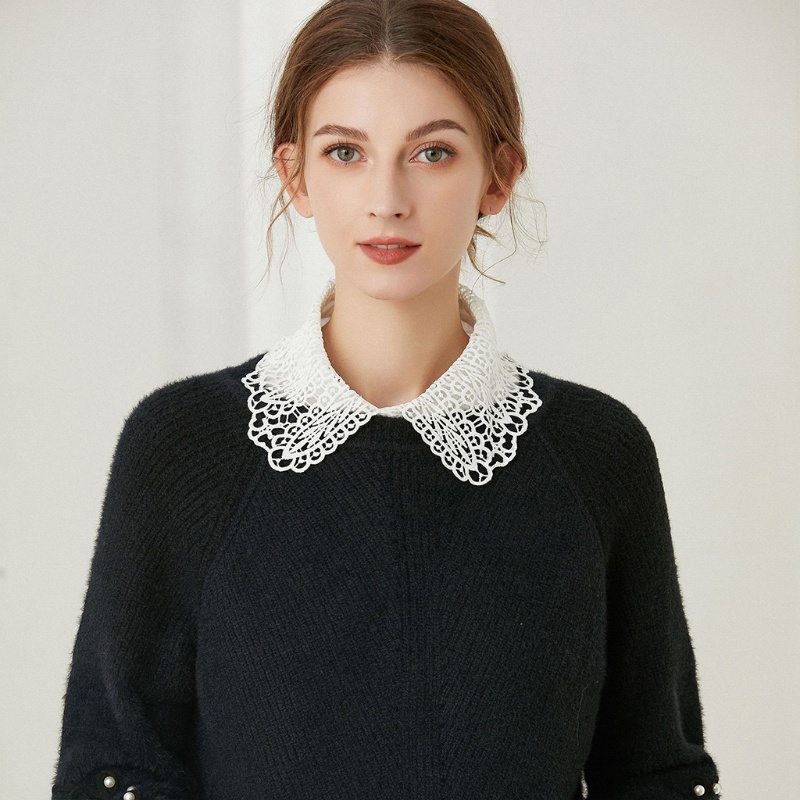 Cổ Áo Sơ Mi Giả Thêu Ren Màu Trắng Có Thể Tháo Rời Dành Cho Nữ | BigBuy360 - bigbuy360.vn