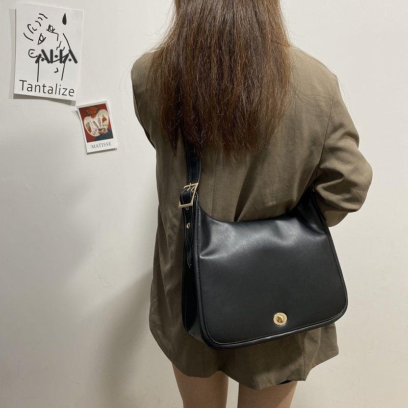 Túi xách AHA OFFICIAL đeo vai cỡ lớn phong cách retro thời trang cho nữ