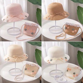 SET MŨ CÓI+KÈM TÚI ĐIỆU ĐÀ CHO BÉ GÁI-MỚI