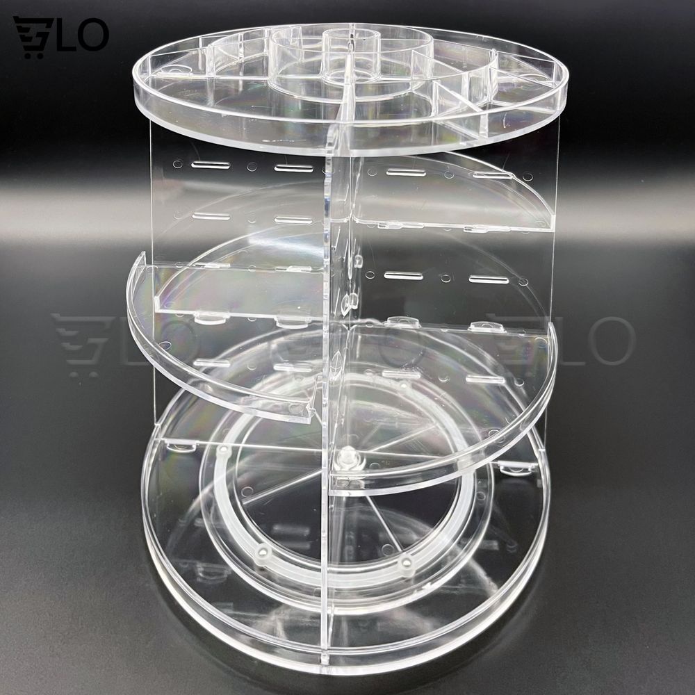 Kệ Mỹ Phẩm, Trang Điểm Xoay 360 Độ Mica Loại To