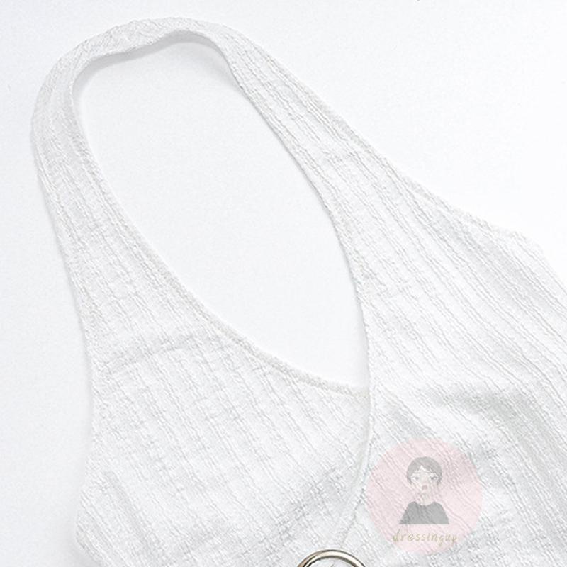 Áo Tank Top Cổ Chữ V Màu Sắc Đơn Giản Cho Nữ