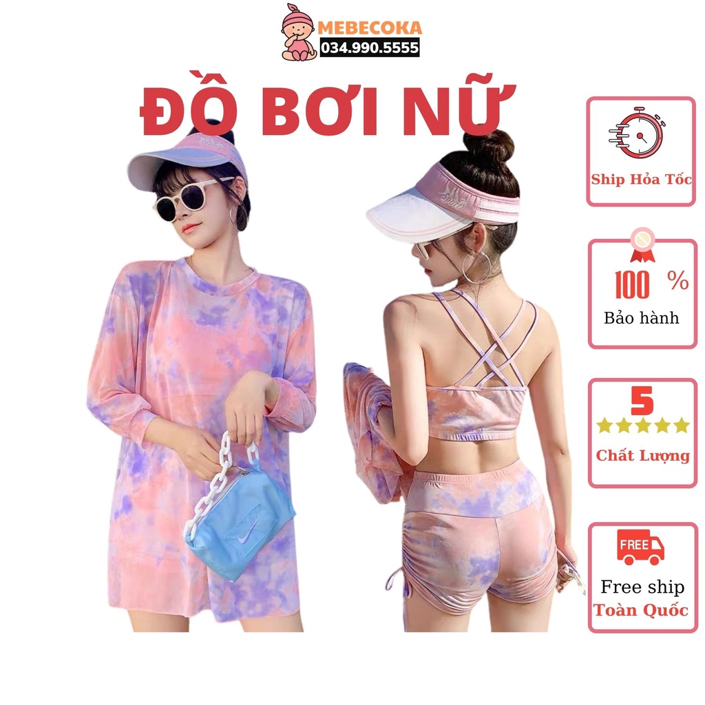 BIKINI LOẠI ĐẸP ,Bikini 3 mảnh, đồ bơi sexy kèm áo mặc đi biển đi bơi Hàng Cao Cấp