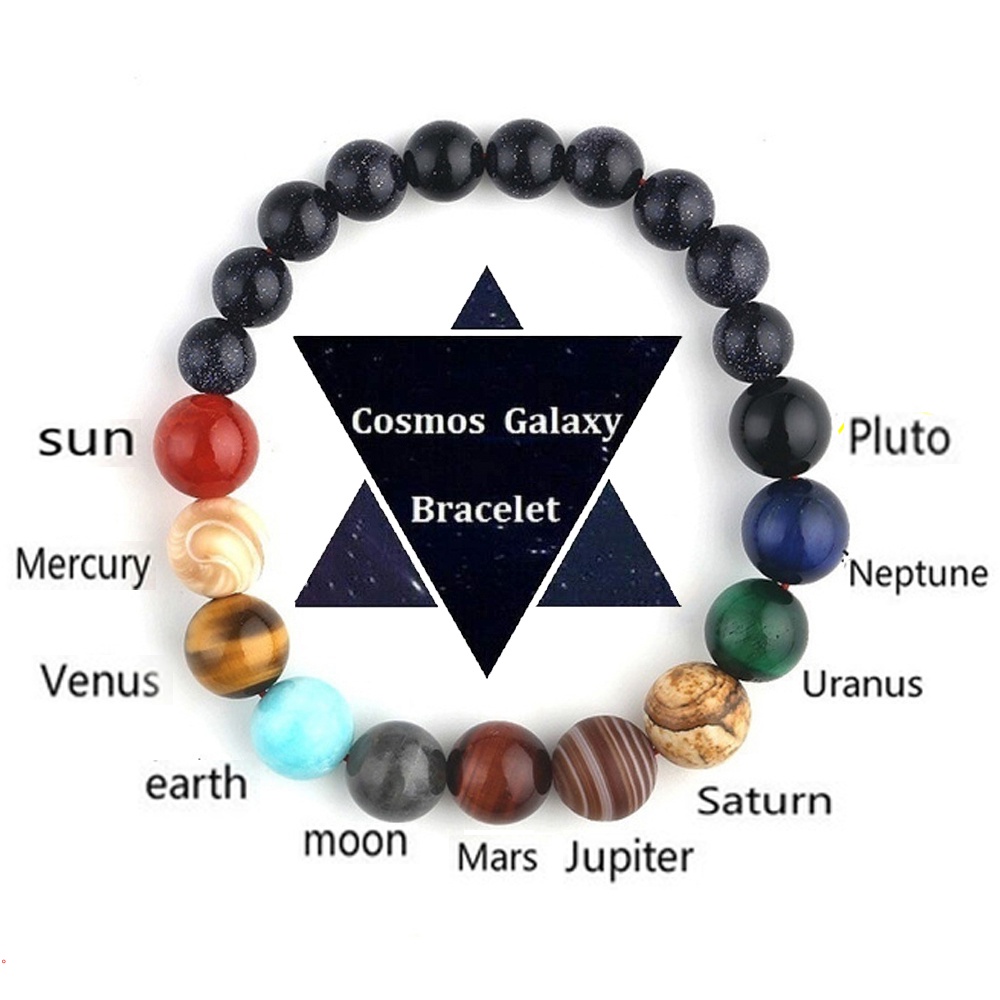 Vòng tay chuỗi đá cao cấp đa màu sắc thời trang cho nam nữ