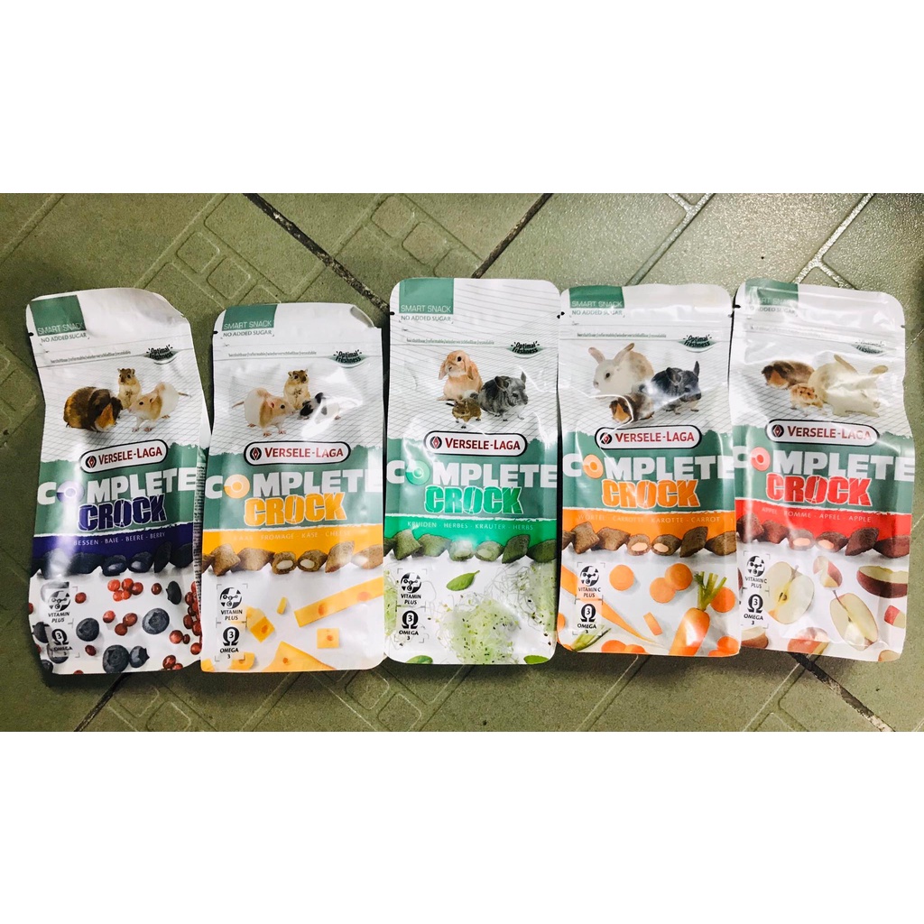 Thức ăn Snack Versele Laga Crock Complete danh cho Hamster ,Thỏ , Bọ ,Chinchilla ,Sóc ,.. đầy đủ full các vị nhập Bỉ