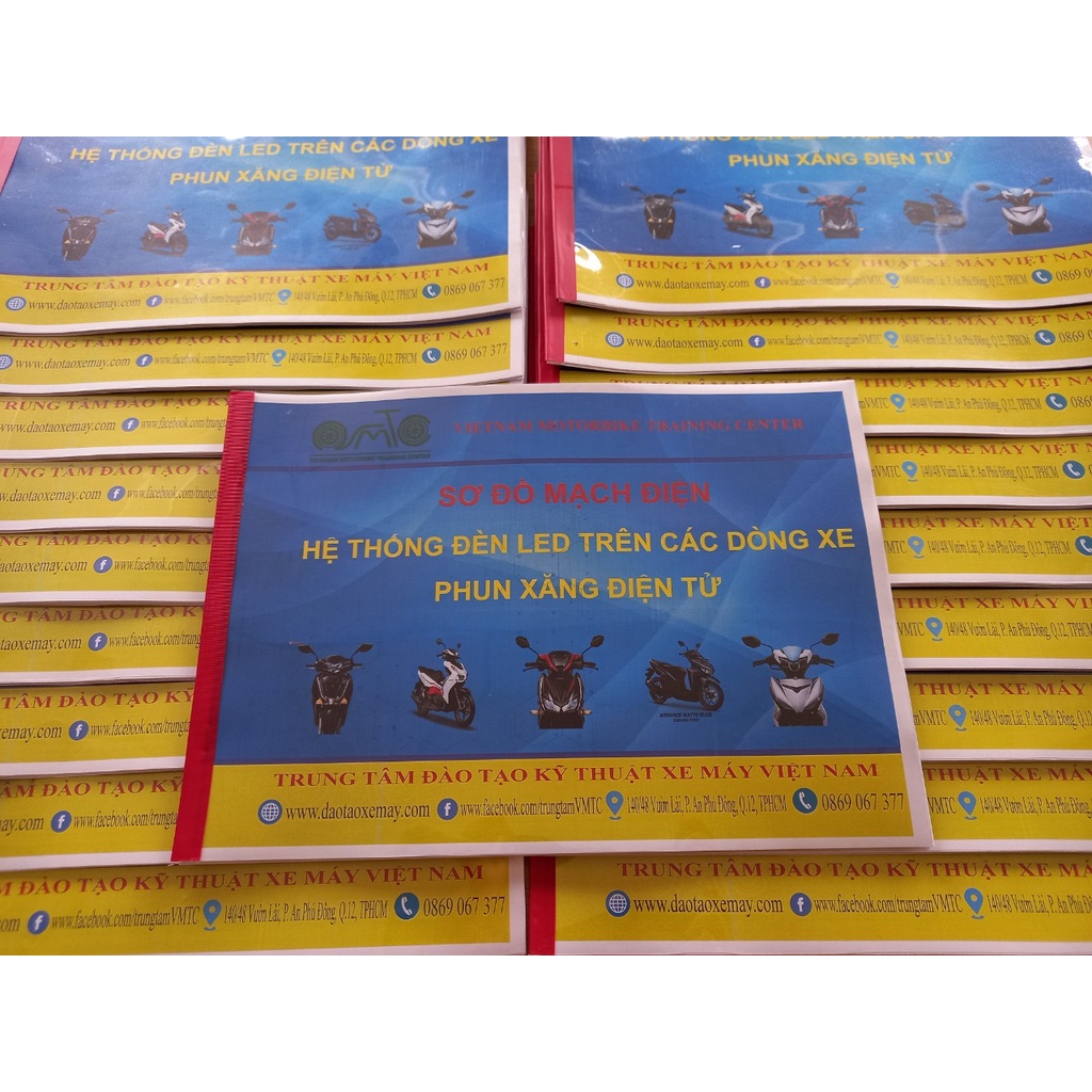 Sách sơ đồ mạch điện các loại đèn led trên xe máy