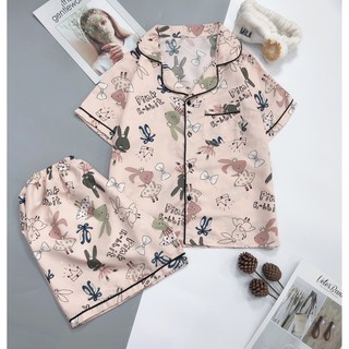 [Bộ Ngủ Pijama Đùi]-Vải Kate Thái Loại 1-Hàng Thiết Kế.